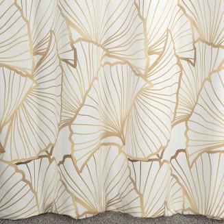 Firana gotowa na przelotkach LUNA3 140x250 Eurofirany biały/beżowy