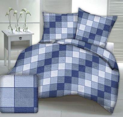 Pościel z kory I 160x200 wzór piknikowa krata granatowa