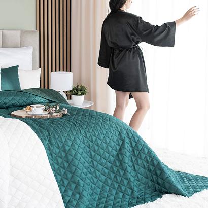 Narzuta dekoracyjna JODEŁKA 220x240 pikowana butelkowa