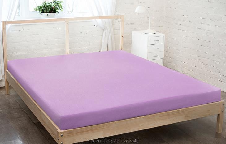 Prześcieradło jersey z gumką 180x200 wrzosowy