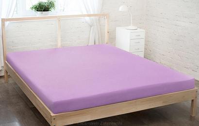 Prześcieradło jersey z gumką 180x200 wrzosowy