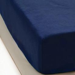 Prześcieradło polarowe z gumką MIŚ Fluffy 200x200 mikrofibra granatowe