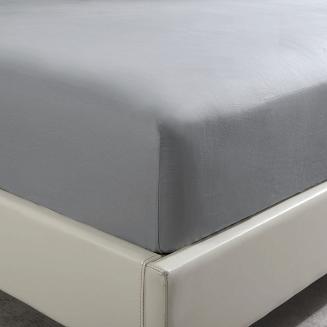 Prześcieradło satyna bawełniana z gumką 140x200 SIN grafitowe