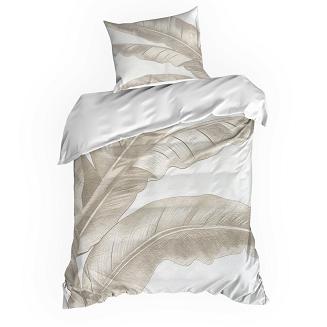Pościel satynowa SPRING102 140x200 Eurofirany ciemnobeżowy
