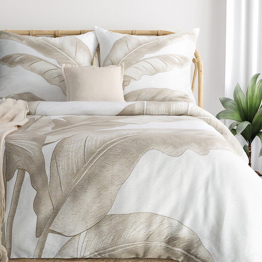 Pościel satynowa SPRING102 140x200 Eurofirany ciemnobeżowy