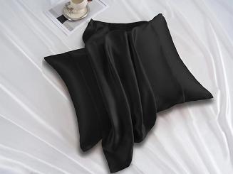 Jedwabna Poszewka 50x70 Czarna