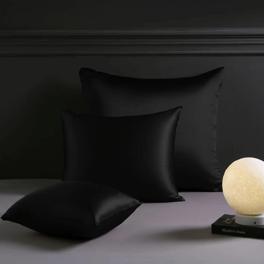 Jedwabna Poszewka 50x70 Czarna