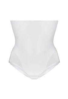 Figi damskie wysokie modelujące Veronica tiul białe