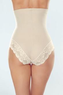 Figi damskie wysokie wyszczuplające Vira beżowe