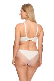 Biustonosz z koronką Semi-Soft Simone 1285 półusztywniany ecru różowy