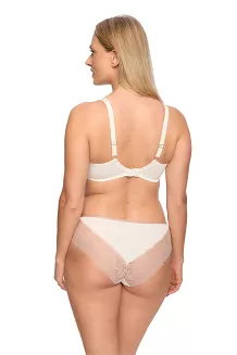 Biustonosz z koronką Semi-Soft Simone 1285 półusztywniany ecru różowy