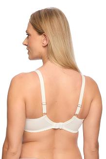 Biustonosz z koronką Semi-Soft Simone 1285 półusztywniany ecru różowy