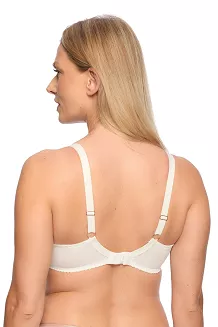 Biustonosz z koronką Semi-Soft Simone 1285 półusztywniany ecru różowy