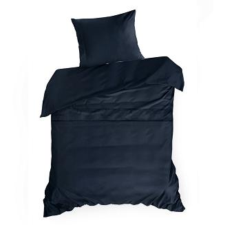 Pościel satynowa X2 160x200 Eva Minge Eurofirany ciemnogranatowy