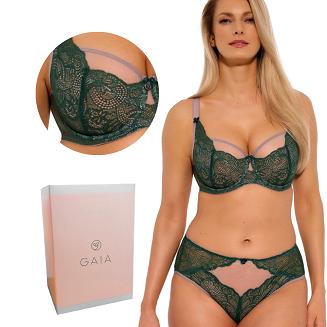 Biustonosz z koronką Soft Rikke 1268 miękki zielony