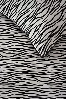 Poszewki z perkalu 40x40 biała czarna animal print zebra - komplet 2 szt