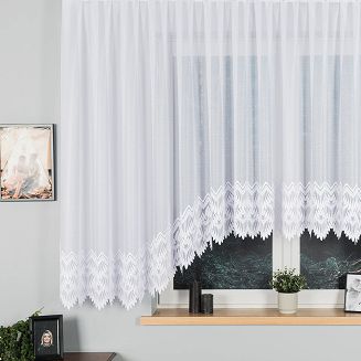 Firanka żakardowa gotowa na żabki FELICJA 500x160 biała
