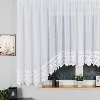 Firanka żakardowa gotowa na żabki FELICJA 500x160 biała