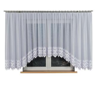 Firanka żakardowa gotowa na żabki FELICJA 500x160 biała