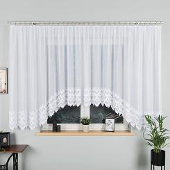 Firanka żakardowa gotowa na żabki FELICJA 500x160 biała