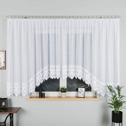 Firanka żakardowa gotowa na żabki FELICJA 500x160 biała