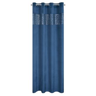 Zasłona gotowa na przelotkach MARGOT 140x250 Eurofirany granatowy
