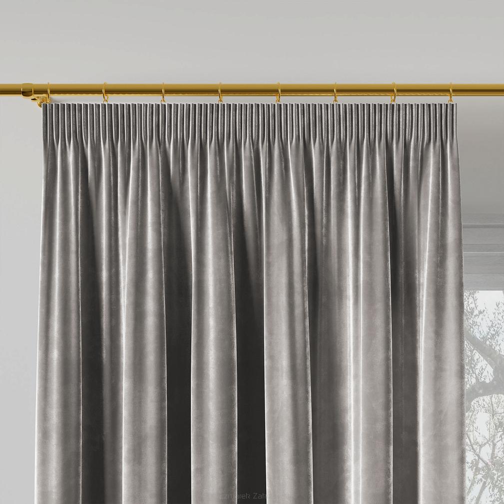 Zasłona gotowa na taśmie VELVI 140x240 jasnoszara