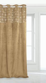 Musztardowa Zasłona Welurowa 140x250 Glossy