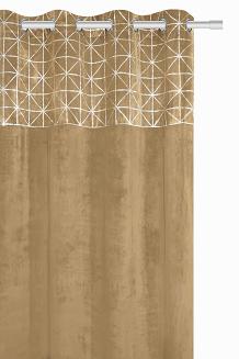 Musztardowa Zasłona Welurowa 140x250 Glossy