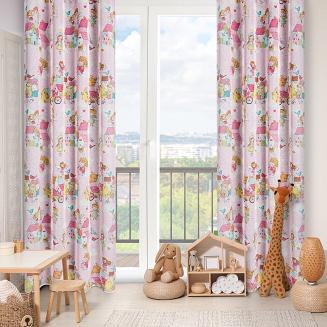 Zasłona gotowa na przelotkach POLLY 140x250 Eurofirany wielokolorowy