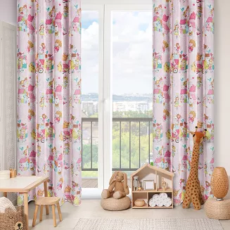 Zasłona gotowa na przelotkach POLLY 140x250 Eurofirany wielokolorowy