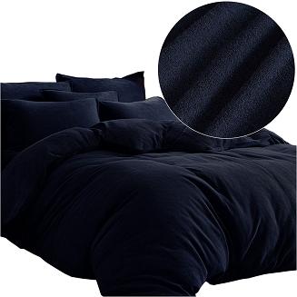 Pościel frotte 160x200 Darymex ciemnogranatowa