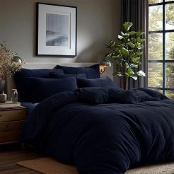 Pościel frotte 160x200 Darymex ciemnogranatowa