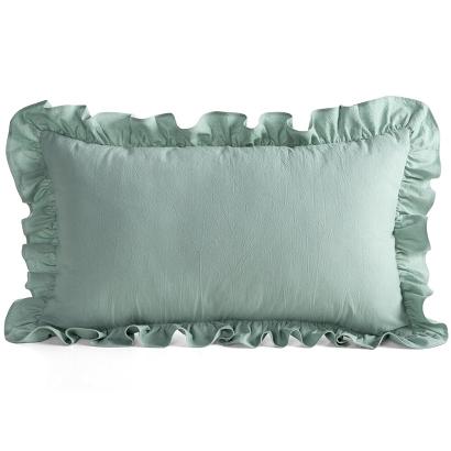 Poszewka dekoracyjna FALBANKA 30x50 Eurofirany szałwiowa obszyta falbaną