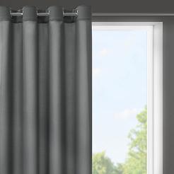 Zasłona gotowa na przelotkach RITA 140x250 Eurofirany grafitowy