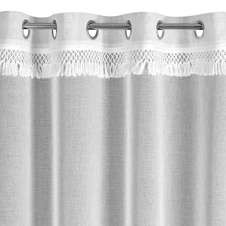 Firana gotowa na przelotkach KIRA 140x250 Eurofirany biały