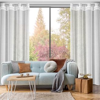 Firana gotowa na przelotkach KIRA 140x250 Eurofirany biały