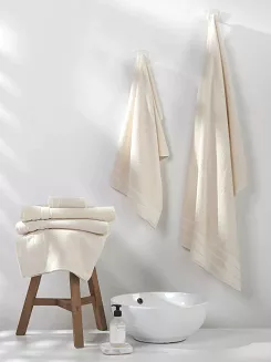 Ręcznik bawełniany o ryżowej strukturze Loren 30x30 jasnobeżowy