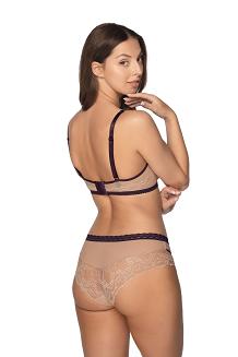 Biustonosz GAIA Bralette Estera 1197 miękki beżowo fioletowy