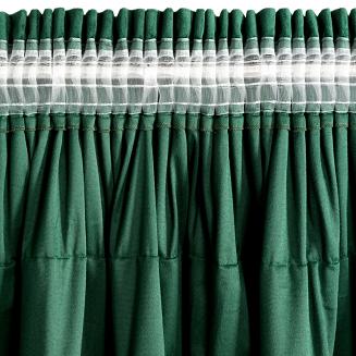 Zasłona gotowa na taśmie AURA 140x270 Eurofirany ciemnozielony