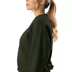 Bawełniana bluza dresowa z długim rękawem Babell kod 3009 ciemnozielona
