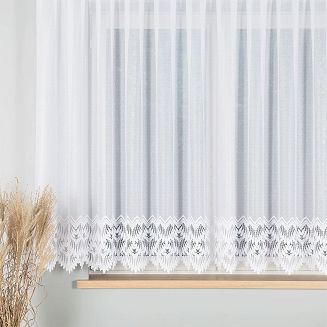 Firanka żakardowa gotowa na żabki FELICJA 400x160 biała
