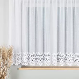 Firanka żakardowa gotowa na żabki FELICJA 400x160 biała