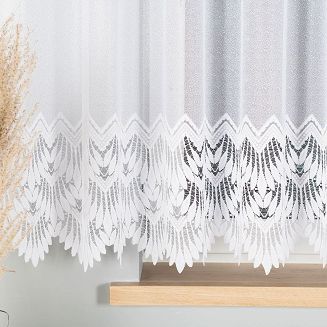 Firanka żakardowa gotowa na żabki FELICJA 400x160 biała