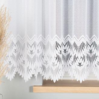 Firanka żakardowa gotowa na żabki FELICJA 400x160 biała