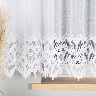 Firanka żakardowa gotowa na żabki FELICJA 400x160 biała