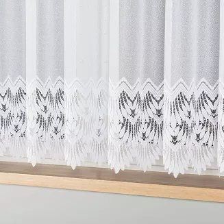 Firanka żakardowa gotowa na żabki FELICJA 400x160 biała
