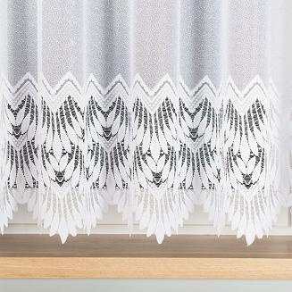 Firanka żakardowa gotowa na żabki FELICJA 400x160 biała