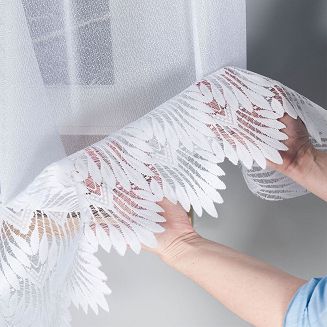 Firanka żakardowa gotowa na żabki FELICJA 400x160 biała