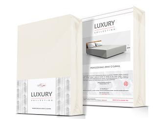 Prześcieradło jersey z elastanem z gumką 140x200 Darymex kremowe